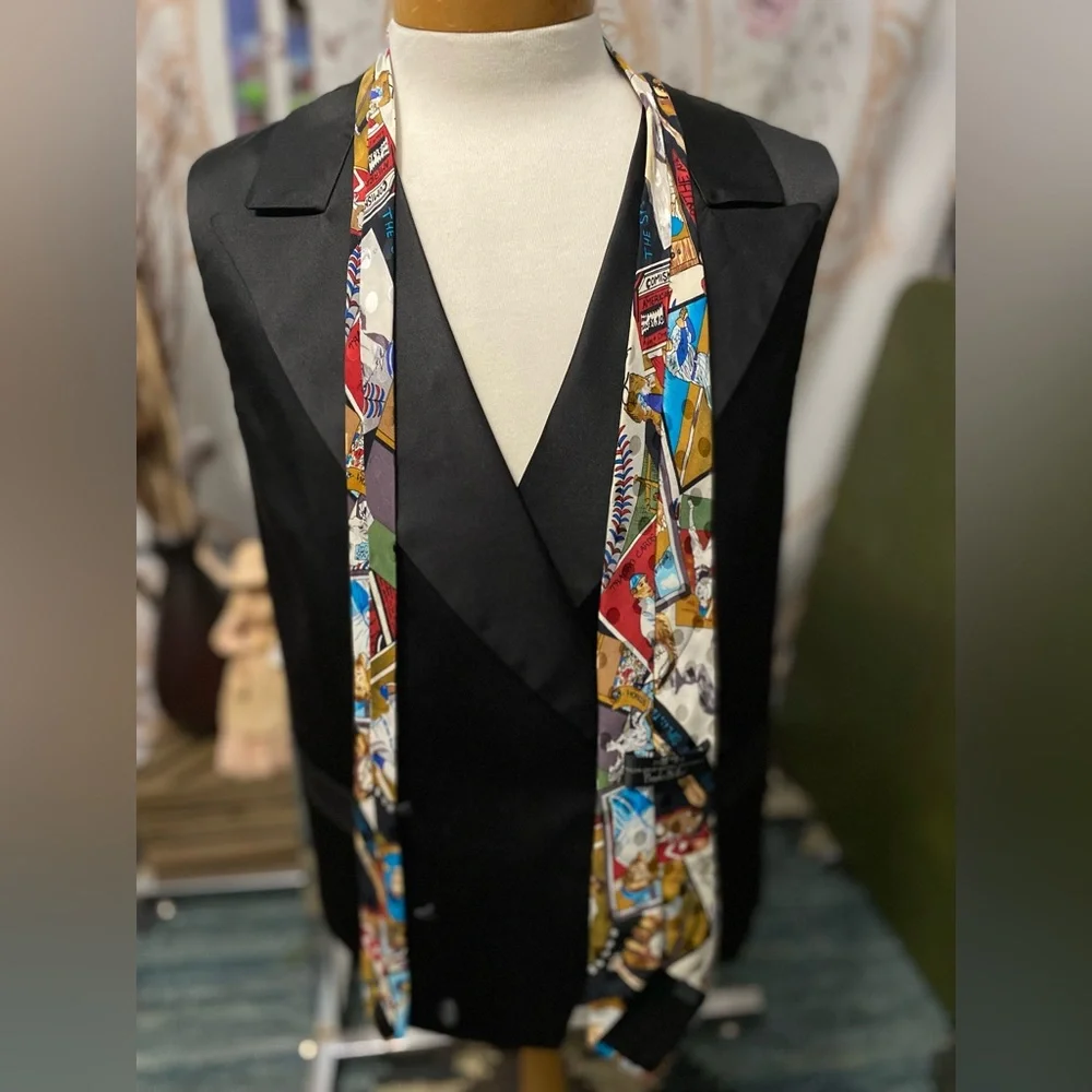 Vintage Nicole Miller 1991 Major League Collection Tie
